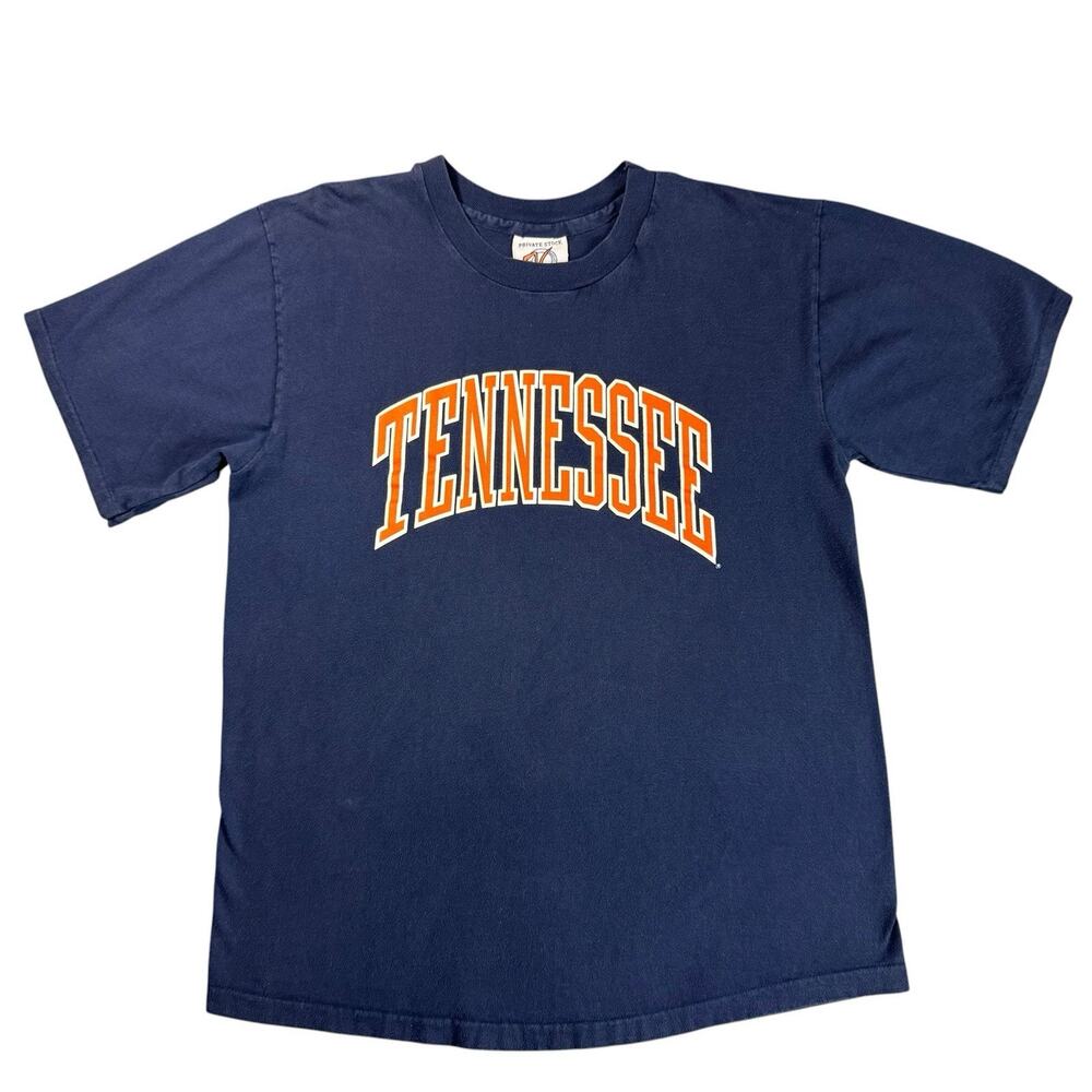 Vintage 1990s Tennessee Volunteers Private Stock T-shirt Size XL Navy Blue USA